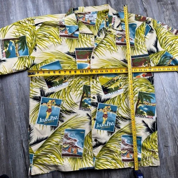 KAD Clothing Company Men's XL Short Sleeve Button Up Tropical Print Vintage Y2K - Picture 3 of 6